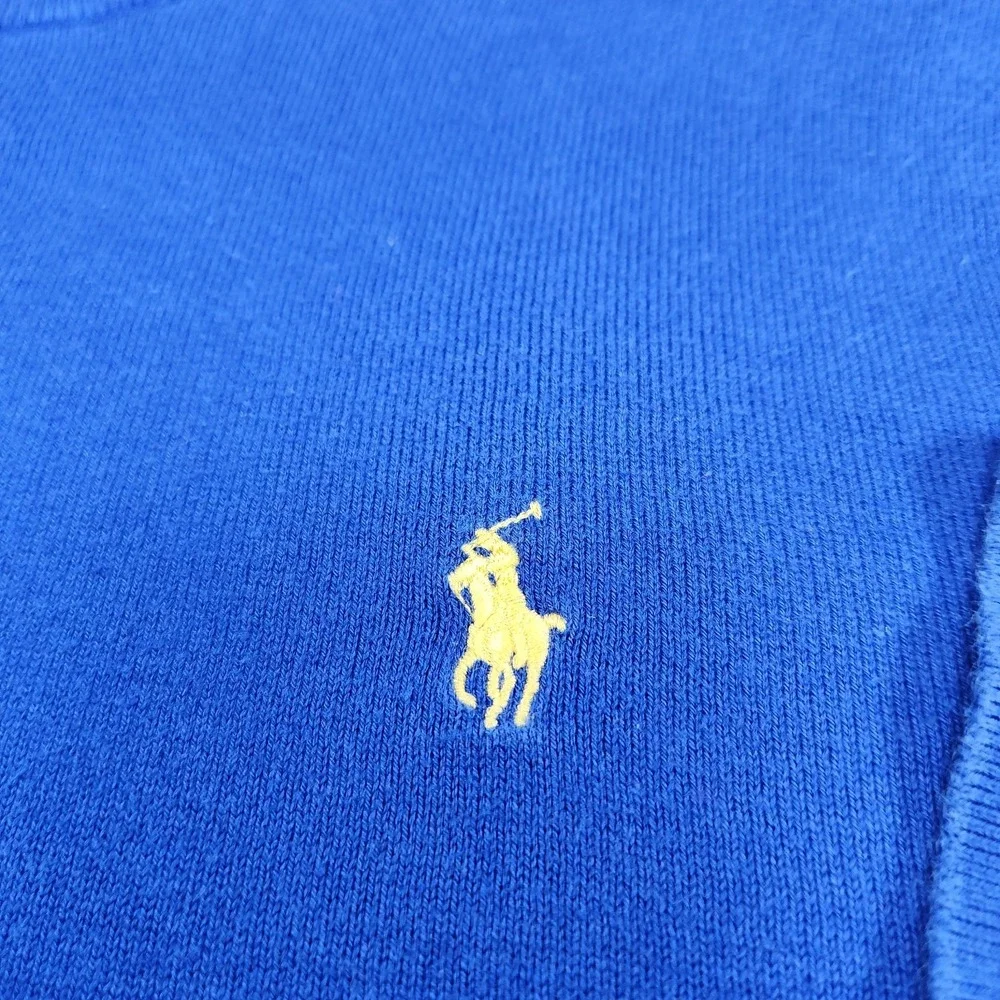 Polo Ralph Lauren Sweater Men Medium Pima Cotton Blue Lightweight Knit Preppy